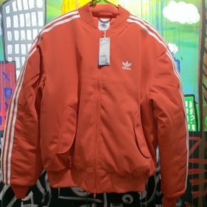 orange adidas bomber jacket